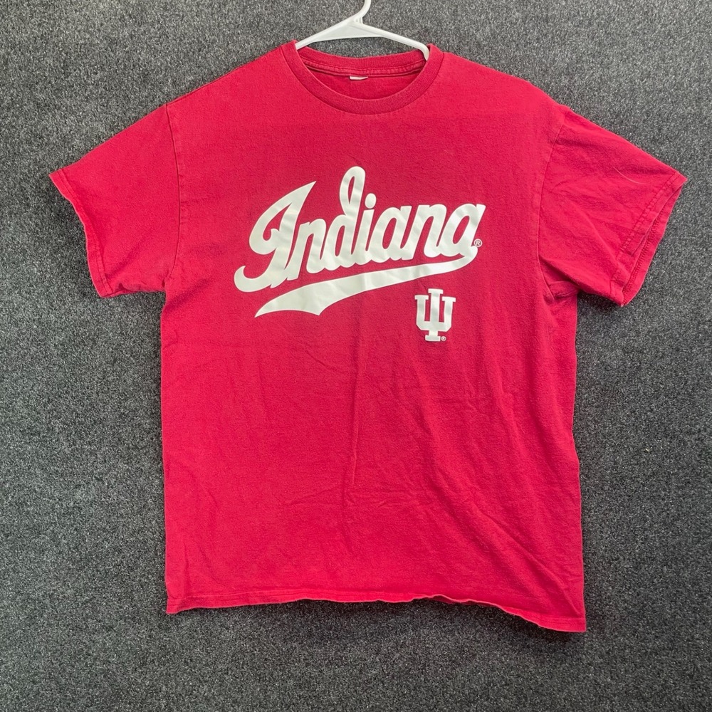 Indiana Hoosiers Script Logo NCAA T-Shirt Men's Medium Red